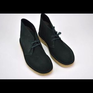 Clarks Desert Boots US 8.5 Dark Green Suede Mens
